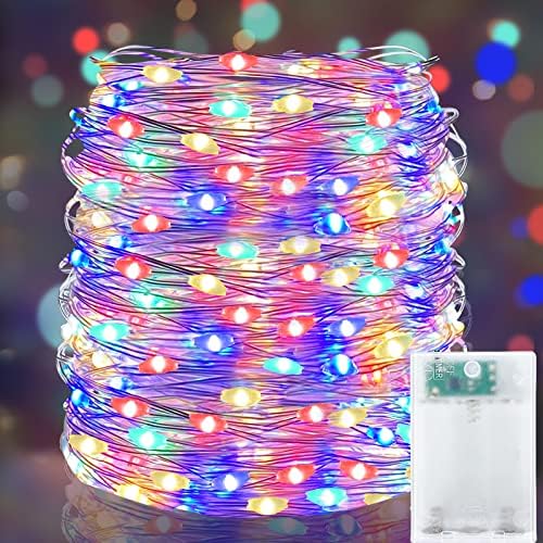 [טיימר] 150 LED 49.2 רגל אורות מיתרים פיות סוללה מופעלת אורות חוט נחושת אורות חוטי חוט לחדר שינה מקורה חיצוני מסיבה ביתית חג האהבה אורות